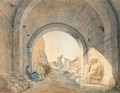 Sketching The Ruins - French School