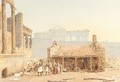 Figures By The Erectheum, With The Parthenon Beyond - (after) John Or Giovanni Schranz
