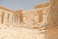 View Of The Interior Of The Temple Of Medinet-Habou, Thebes - Augustus Osborne Lamplough