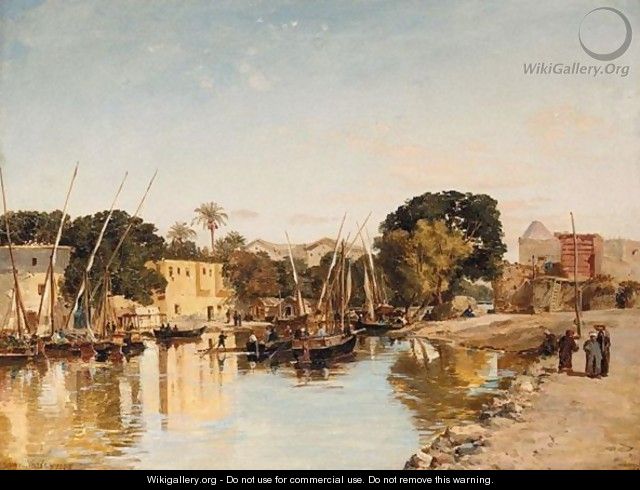 On The Mahmoudieh Canal, Alexandria - John Jnr. Varley