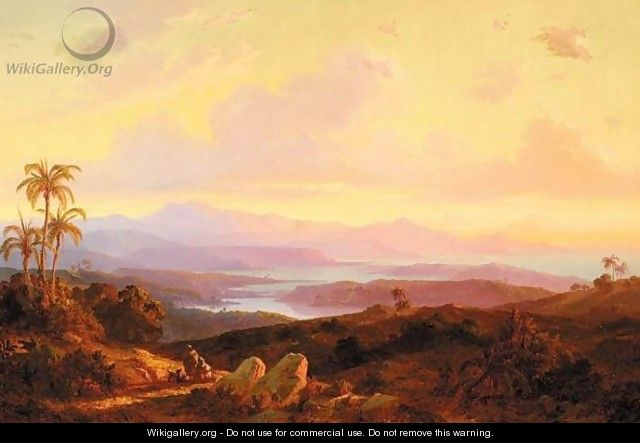 Hunters By The Sea At Sunset - Edmund Wodick