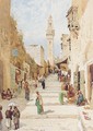 Figures On A Street In Jerusalem - Henry Andrew Harper
