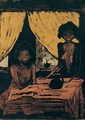 Zigeuner. Zwei Zigeunermadchen Im Wohnraum (Two Gipsy Girls In A Room) - Otto Mueller