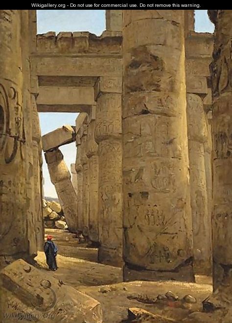 The Ruins At Karnak - Louis Claude Mouchot