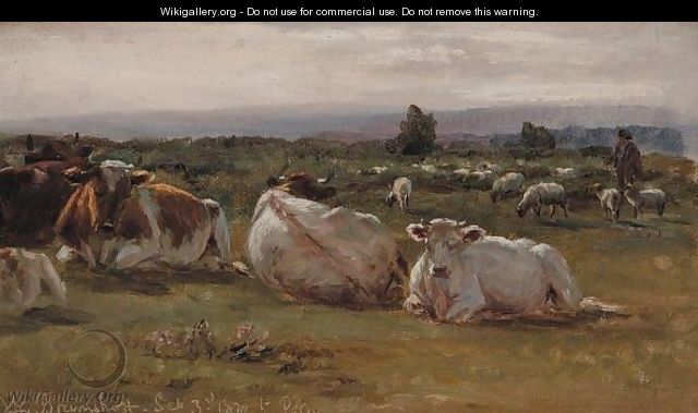 Cattle Grazing Near Bramshot - William Snr Luker