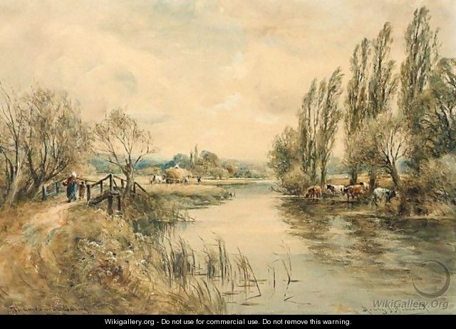 The Thames Near Goring - Henry John Kinnaird