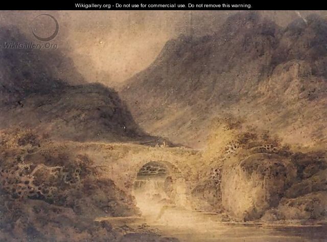 Pont-Oben-Glas, Monmothshire - Paul Sandby