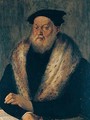 Portrait Of A Bearded Man, Half-Length, Wearing An Ermine-Lined Cloak - Florentine School