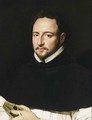 A Portrait Of A Dominican Friar, Bust Length, Wearing The Dominican Dress And Holding A Bible In His Left Hand - Flemish School