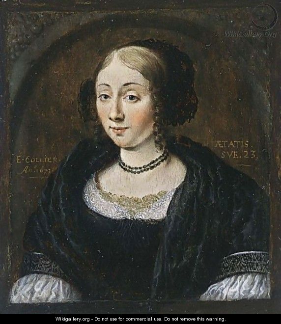 A Portrait Of A Young Lady, Aged 23 - Edwaert Collier