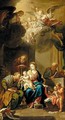 The Holy Family With Saints Anne And Joachim, With Angels - (after) Francesco Trevisani