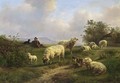 A Shepherd And His Flock At Rest - Jan Bedijs Tom