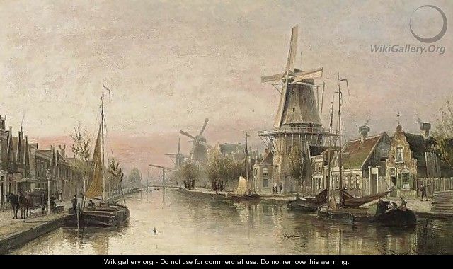 A View Of The Overtoom, Amsterdam - Cornelis Christiaan Dommelshuizen