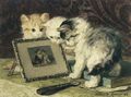 Three Curious Kittens - Henriette Ronner-Knip