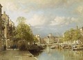 A View Of The Leuvehaven, Rotterdam - Johannes Christiaan Karel Klinkenberg