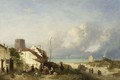 A Fishing Village In The Dunes - Salomon Leonardus Verveer