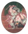 Jeune Femme Au Bal Masque - Ecole Francaise, Xixeme Siecle