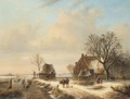 A Winter Landscape - Eugène Verboeckhoven