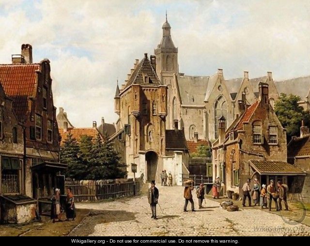 Street In Vianen, Holland - Willem Koekkoek
