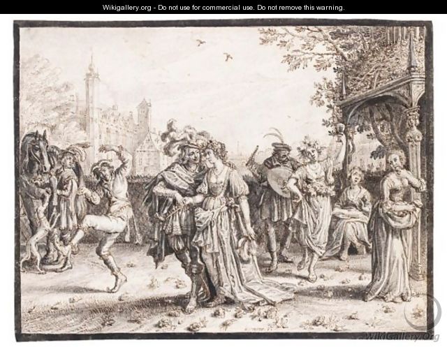 A Bridal Couple With Musicians And Dancers (An Allegory Of Happy Marriage) - Adriaen Pietersz. Van De Venne