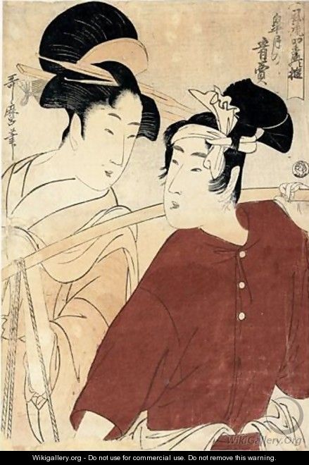 Satsuki No Sakanauri. Cinquieme Mois, Le Vendeur De Poissons - Kitagawa Utamaro