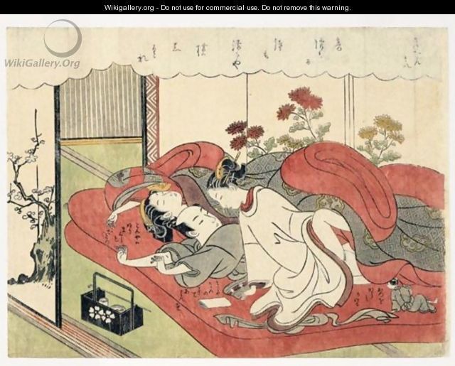 Shunga Scene De Maison Close - Suzuki Harunobu