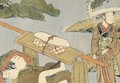 Shunga Couple Faisant L'Amour Dans Une Chaise A Porteurs - Suzuki Harunobu