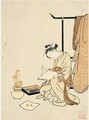 Jeune Femme Ecrivant Un Poeme - Suzuki Harunobu
