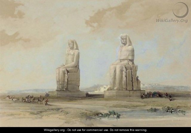 Statues Of Memnon In The Plain Of Thebes - David Roberts