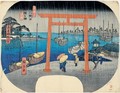 Tokaido Bishu Atsuta Kaihin No Zu. Yau. Pluie Sur La Plage D'Atsuta (Province D'Owari) Sur La Route Du Tokaido - Utagawa or Ando Hiroshige