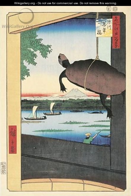 Fukagawa Mannenbashi. Le Pont Mannen A Fukagawa - Utagawa or Ando Hiroshige