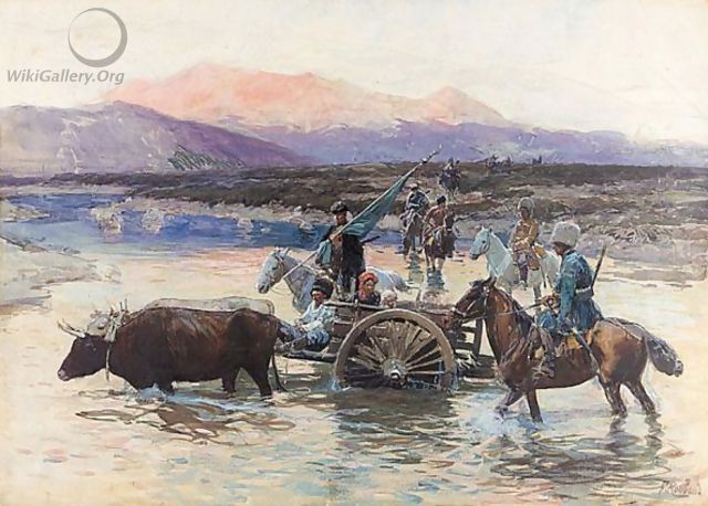 Crossing The River - Franz Roubaud
