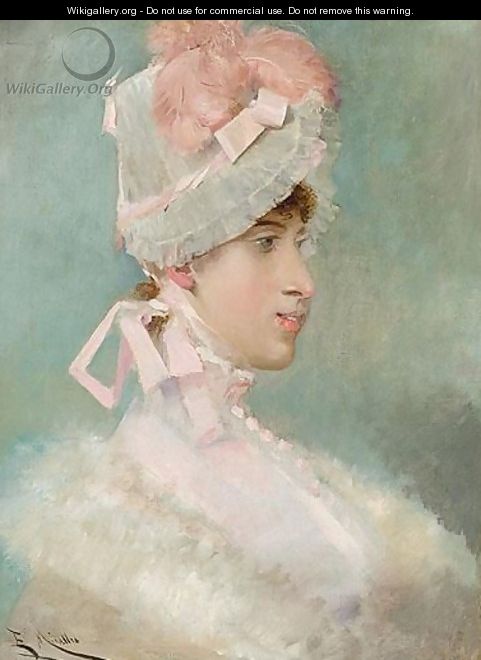 Retrato De La Reina Maria Cristina - Francisco Miralles Galup