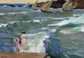 El Rompeolas De San Sebastian (On The Breakwater, San Sebastian) - Joaquin Sorolla y Bastida