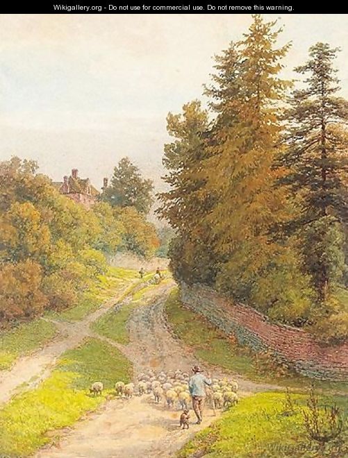 Lane At Bredon, Worcestershire - Samuel Henry Baker