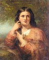 Portrait Of A Lady In The Countryside - James John Hill