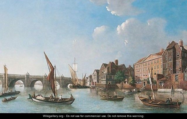 A View Of Westminster Bridge And Surrounding Buildings - (after) Samuel Scott
