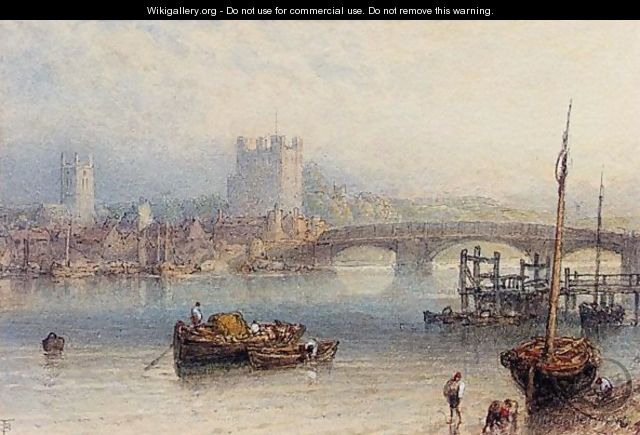 Rochester From The River - Myles Birket Foster