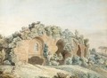 A Figure Sketching Ruins In The Roman Campagna - Ellis Cornelia Knight