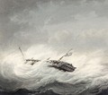 A Dismasted Warship In A Storm - Samuel Atkins