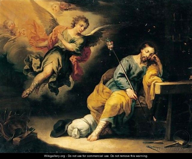 The dream of Saint Joseph - (after) Domingo Martinez