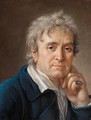 Portrait of a man wearing a cameo ring - French School