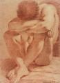 Male nude seated - Domenico Maria Canuti