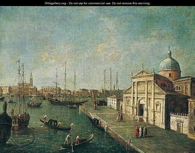 Venice, A View Of San Giorgio Maggiore With The Bacino Beyond And The Riva Degli Schiavoni In The Distance, Looking North - (after) Michele Marieschi