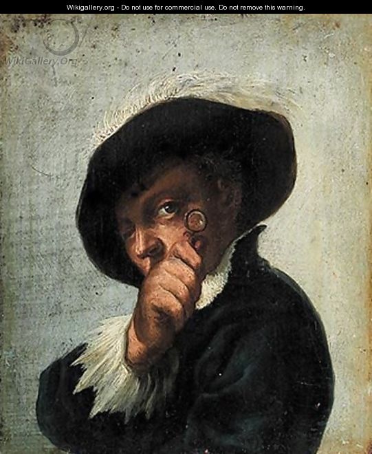 Portrait Of A Man With An Eyeglass, Possibly A Self-Portrait Of The Artist - German School