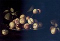 Still Life Of Apricots On A Platter - Juan de Zurbaran