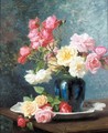 Still life of roses - Louis Marie Lemaire
