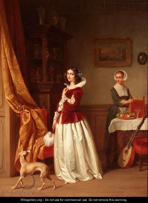 The lady of house - Hendrick Joseph Dillens