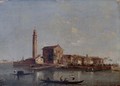 A View Of The Island Of San Giorgio In Alga, Venice, With Gondolas In The Foreground - Giacomo Guardi