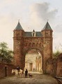 Villagers Near A Town Gate - Hendrik Van Oort